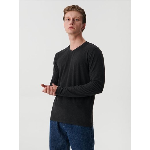 Sinsay - Koszulka z długimi rękawami - szary ze sklepu Sinsay w kategorii T-shirty męskie - zdjęcie 161209278