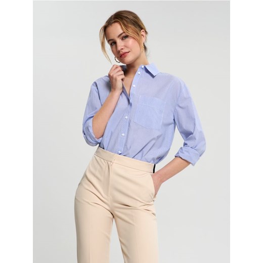 Koszula damska Sinsay z długim rękawem z kołnierzykiem 
