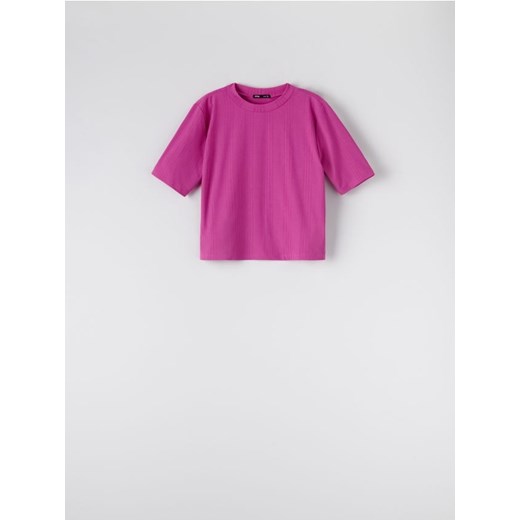 Sinsay - Koszulka w prążki - fioletowy ze sklepu Sinsay w kategorii Bluzki damskie - zdjęcie 161211977