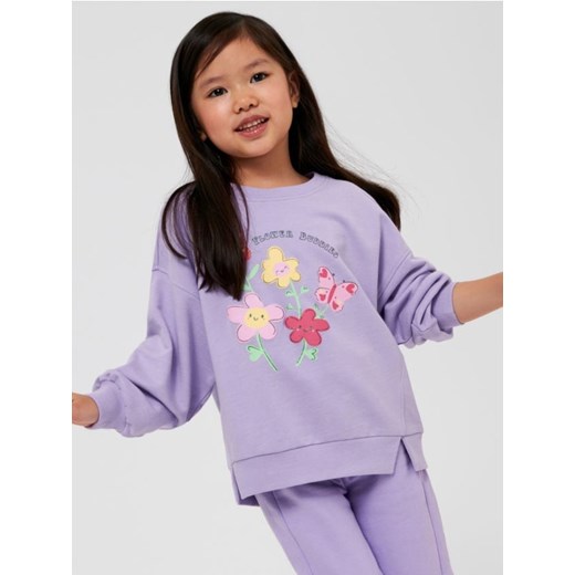 Sinsay - Bluza z nadrukiem - fioletowy Sinsay 140 okazyjna cena Sinsay