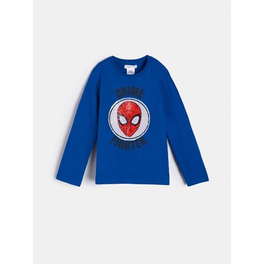 Sinsay - Koszulka Spiderman - niebieski Sinsay 134 Sinsay