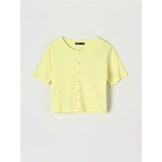 Sinsay - Koszulka - żółty ze sklepu Sinsay w kategorii Bluzki damskie - zdjęcie 161213888