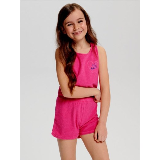 Sinsay - Komplet: koszulka i szorty - różowy ze sklepu Sinsay w kategorii Komplety dziewczęce - zdjęcie 161214236
