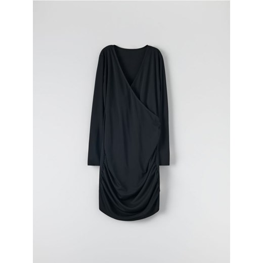 Sinsay - Sukienka mini z marszczeniami - czarny ze sklepu Sinsay w kategorii Sukienki - zdjęcie 161214457