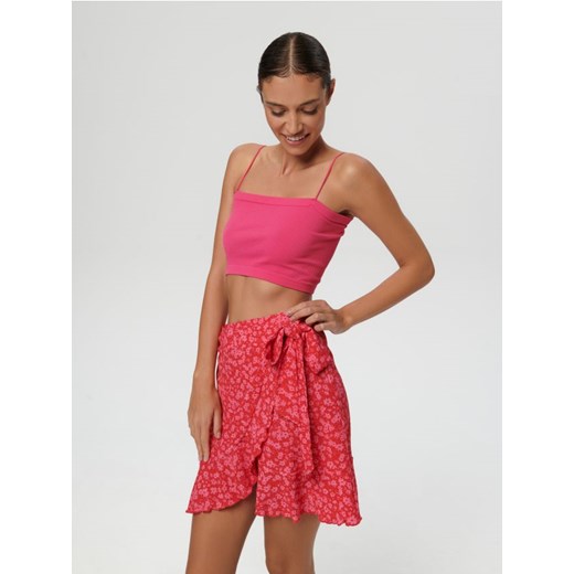 Sinsay - Spódnica mini w kwiaty - różowy ze sklepu Sinsay w kategorii Spódnice - zdjęcie 161214865