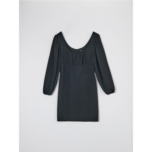 Sinsay - Sukienka mini z bufiastymi rękawami - czarny ze sklepu Sinsay w kategorii Sukienki - zdjęcie 161214909