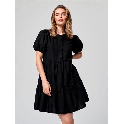 Sinsay - Sukienka mini babydoll - czarny ze sklepu Sinsay w kategorii Sukienki - zdjęcie 161215138