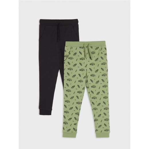 Sinsay - Spodnie dresowe jogger 2 pack - zielony ze sklepu Sinsay w kategorii Spodnie chłopięce - zdjęcie 161215208