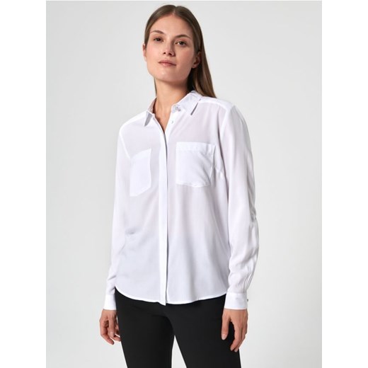 Sinsay - Koszula regular z kieszeniami - biały Sinsay XL Sinsay