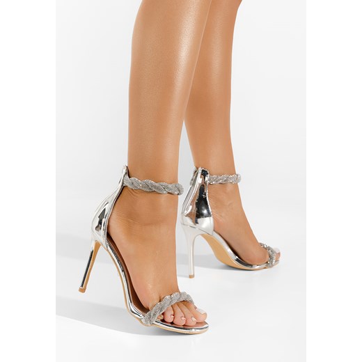 Srebrne eleganckie sandały Melia ze sklepu Zapatos w kategorii Sandały damskie - zdjęcie 161220795