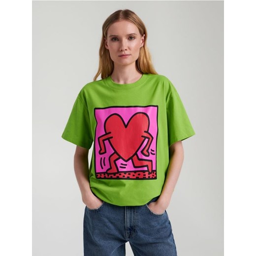 Sinsay - Koszulka Keith Haring - zielony Sinsay XL okazja Sinsay