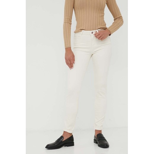 Morgan jeansy damskie kolor beżowy ze sklepu ANSWEAR.com w kategorii Jeansy damskie - zdjęcie 161224315