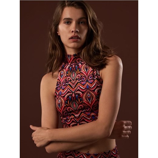 Sinsay - Crop top ze wzorem - wielobarwny ze sklepu Sinsay w kategorii Bluzki damskie - zdjęcie 161230047