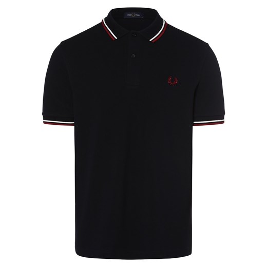 Fred Perry Męska koszulka polo Mężczyźni Bawełna granatowy jednolity ze sklepu vangraaf w kategorii T-shirty męskie - zdjęcie 161230689