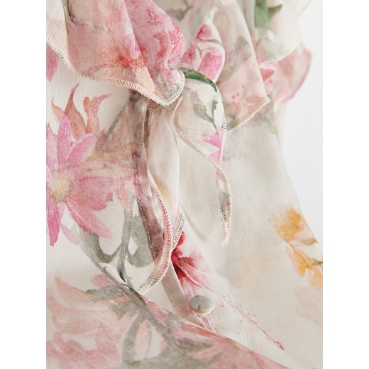 Reserved - Transparentna bluzka w kwiaty - Wielobarwny Reserved XS Reserved