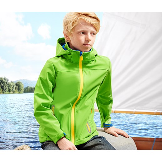 Dziecięca kurtka softshell tchibo zielony kurtki