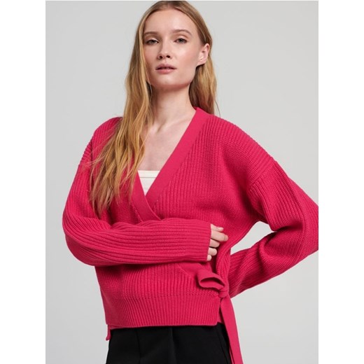 Sinsay - Sweter z wiązaniem - różowy ze sklepu Sinsay w kategorii Swetry damskie - zdjęcie 161240148