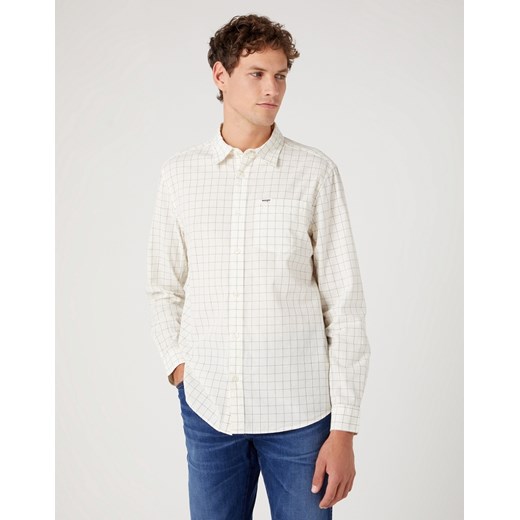 Koszula Męska Wrangler 1 Pocket Shirt Worn White W5A24MW02 Wrangler 3XL wyprzedaż Elwix