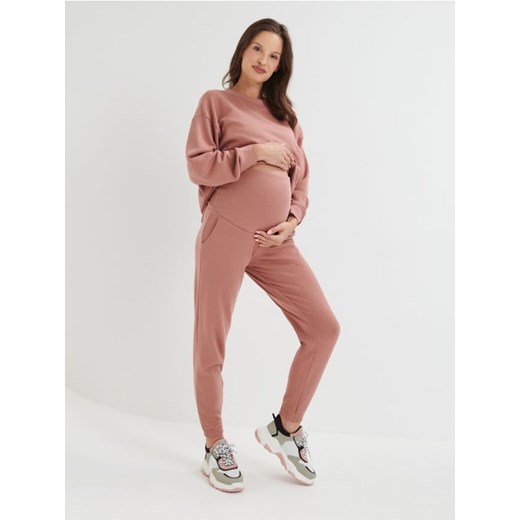 Sinsay - Spodnie dresowe MAMA - różowy Sinsay S Sinsay promocyjna cena