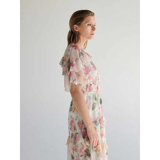 Reserved - Sukienka maxi w kwiatowy print - Wielobarwny Reserved S Reserved