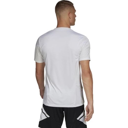 T-shirt męski biały Adidas z krótkim rękawem na wiosnę 