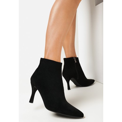 Botki Born2be z zamkiem zamszowe 