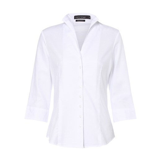 Franco Callegari Bluzka damska Kobiety Bawełna biały wypukły wzór tkaniny ze sklepu vangraaf w kategorii Koszule damskie - zdjęcie 161274798