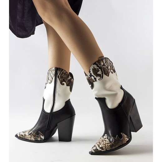 Botki Gemre eleganckie w zwierzęcy wzór 