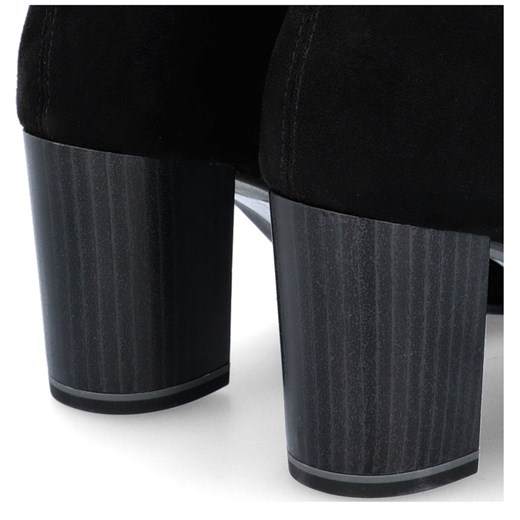 Kozaki na obcasie z elastyczną cholewką - CAPRICE 9-25520-41 CZARNE Caprice 38 Tymoteo.pl - sklep obuwniczy