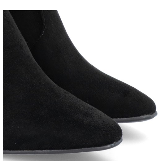 Kozaki na obcasie z elastyczną cholewką - CAPRICE 9-25520-41 CZARNE Caprice 41 Tymoteo.pl - sklep obuwniczy