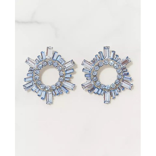 AMINA MUADDI Kolczyki z kryształami Begum Mini Silver Amina Muaddi ONE SIZE Moliera2.com