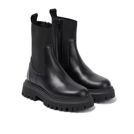 MONCLER KIDS Skórzane botki na koturnie rozmiar 30 Moncler Kids 31 Moliera2.com