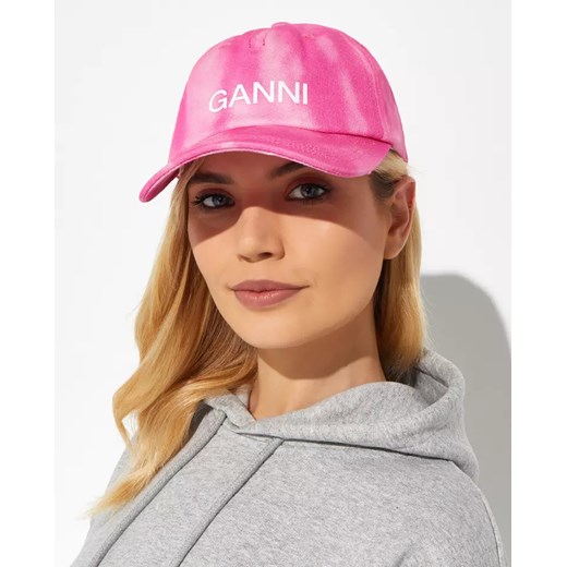 GANNI Różowa czapka z daszkiem tie-dye Ganni ONE SIZE wyprzedaż Moliera2.com