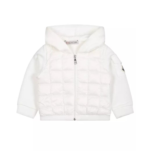 MONCLER KIDS Biała bluza z pikowaniem 0-3 lat rozmiar 12-18MC Moncler Kids 3LATA Moliera2.com