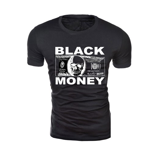 Koszulka męska 3340 czarna ze sklepu Risardi w kategorii T-shirty męskie - zdjęcie 161315919