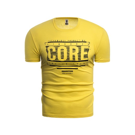 koszulka 1002a - żółta ze sklepu Risardi w kategorii T-shirty męskie - zdjęcie 161315959