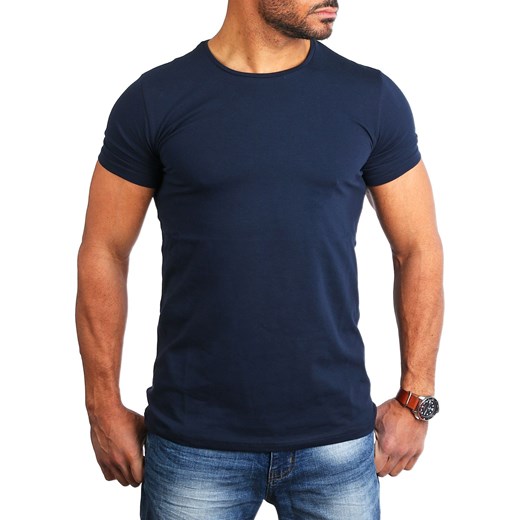 Wyprzedaż koszulka 0001 Rolly - granatowa ze sklepu Risardi w kategorii T-shirty męskie - zdjęcie 161315979