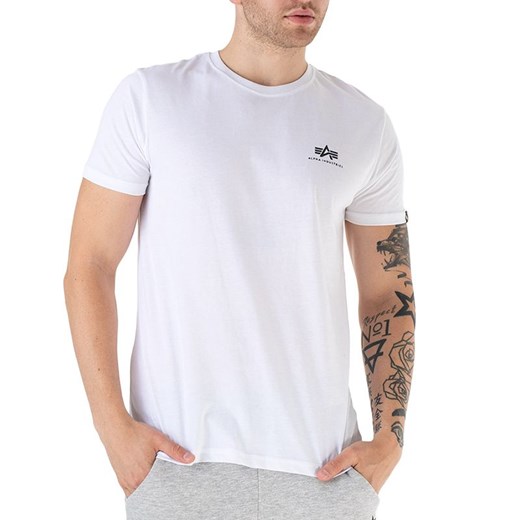 Koszulka Alpha Industries Basic T Small Logo 18850509 - biała ze sklepu streetstyle24.pl w kategorii T-shirty męskie - zdjęcie 161317509