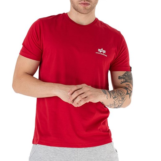 Koszulka Alpha Industries Basic T Small Logo 188505328 - czerwona ze sklepu streetstyle24.pl w kategorii T-shirty męskie - zdjęcie 161317525