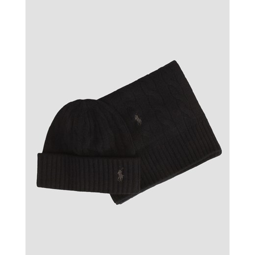 Komplet czapka i szal z kaszmiru POLO RALPH LAUREN ze sklepu S'portofino w kategorii Czapki męskie - zdjęcie 161321406