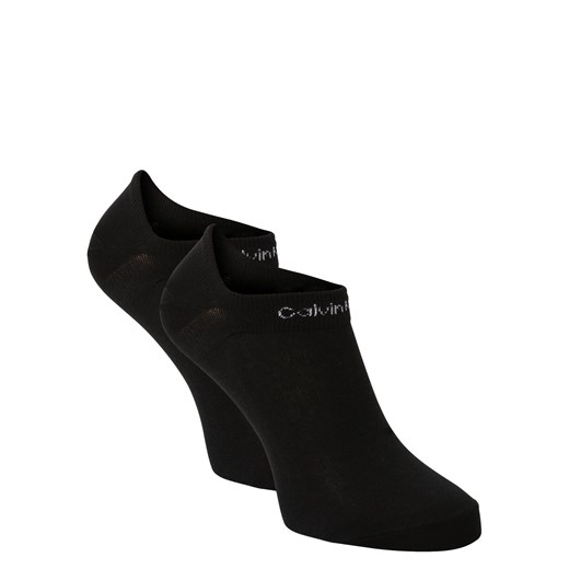 Calvin Klein Damskie skarpety do obuwia sportowego pakowane po 2 szt. Kobiety Sztuczne włókno czarny jednolity ze sklepu vangraaf w kategorii Skarpetki damskie - zdjęcie 161333078