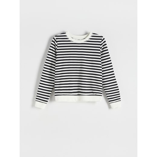 Bluza damska Reserved krótka dzianinowa w paski