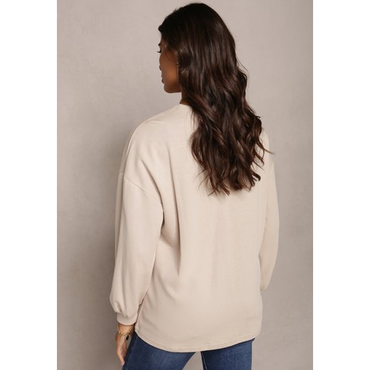 Bluza damska Renee na jesień beżowa casual