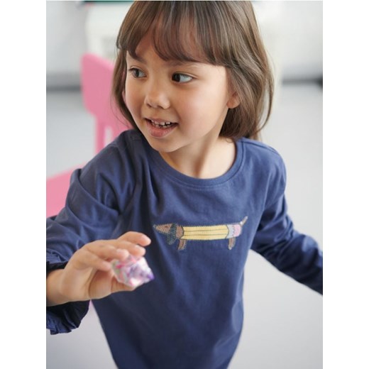 Sinsay - Koszulka z cekinami - granatowy ze sklepu Sinsay w kategorii Bluzki dziewczęce - zdjęcie 161353677