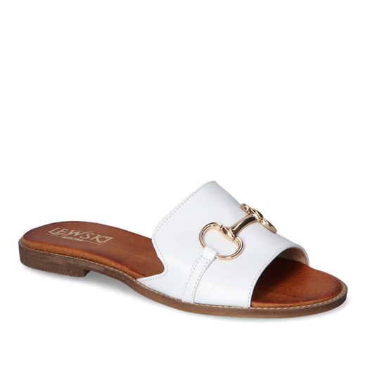 Klapki Lewski 3271 Białe Mat ze sklepu Arturo-obuwie w kategorii Klapki damskie - zdjęcie 161357106