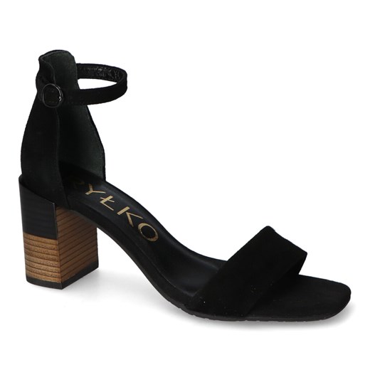 Sandały Ryłko 7VFT4_T2_14 Czarne zamsz ze sklepu Arturo-obuwie w kategorii Sandały damskie - zdjęcie 161357287