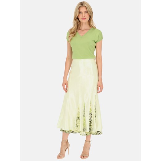 Rozkloszowana zielona spódnica Potis & Verso Aero ze sklepu Eye For Fashion w kategorii Spódnice - zdjęcie 161357507
