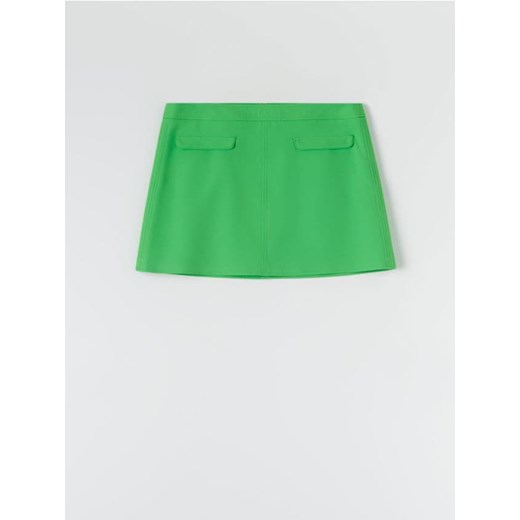 Sinsay - Spódnica mini trapezowa - zielony Sinsay XL okazja Sinsay