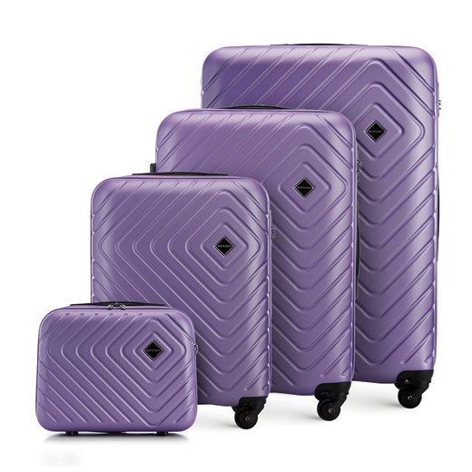 Komplet walizek z ABS-u z geometrycznym tłoczeniem WITTCHEN