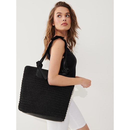 Mohito - Torebka typu koszyk - czarny - id: 8267W-99X - marki Mohito - 161363739 Mohito - Torebka typu koszyk - czarny ze sklepu Mohito w kategorii Torby Shopper bag - zdjęcie 161363739